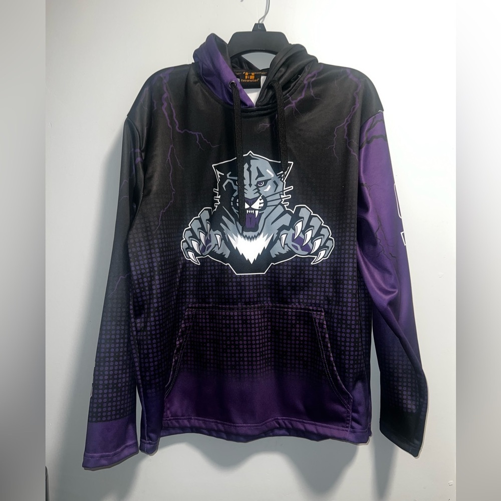 Purple and Black Graphic Hoodie